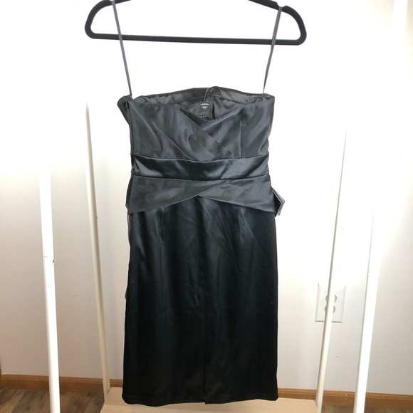 NWT White House Black Market Black Strapless Cocktail Dress 00 - Picture 6 of 10